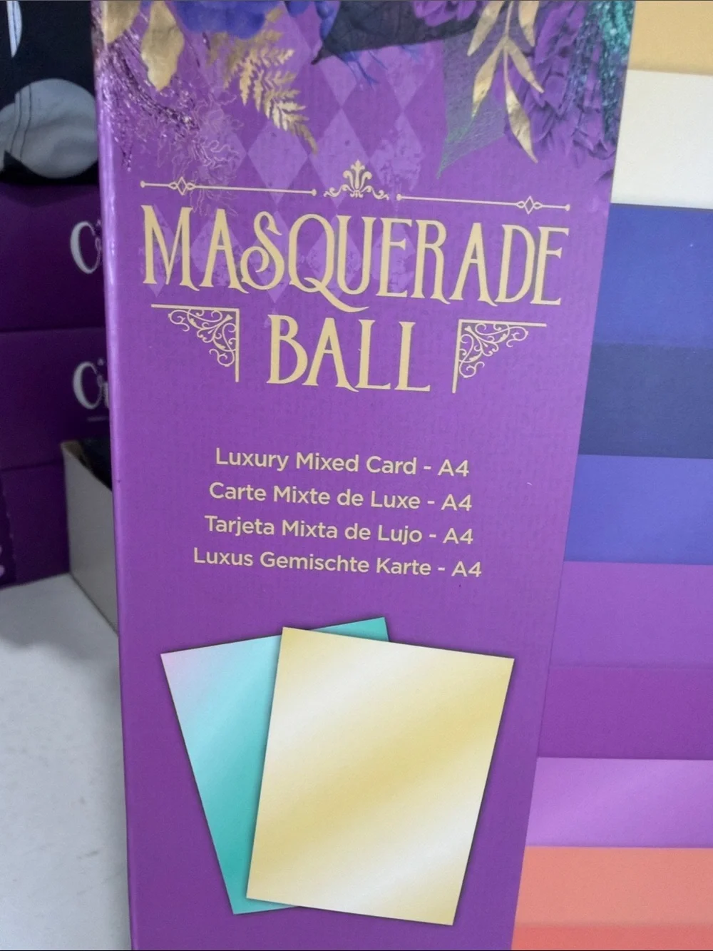 Crafters Companion Masquerade Ball Paper Pad & Luxury Mixed Card